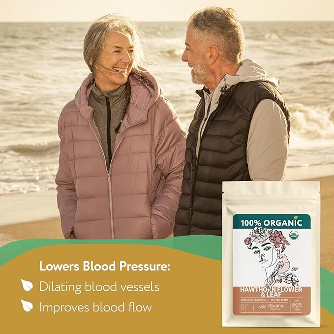 Hawthorn Leaf & Flower Tea Organic (4oz.) - Loose Hawthorne Tea for Blood Pressure Balance, Cardiovascular Health, Heart Support - Espino Blanco Hoja