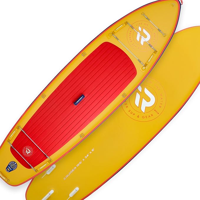 iROCKER Cruiser 7.0 Inflatable Stand Up Paddle Board Premium SUP and Accessories - Beginner Friendly - Extra Wide Base - Tandem Capable