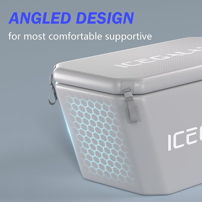 Angled Cold Plunge Tub Portable Ice Bath Tub for Athletes Fitness Recovery Water Chiller Compatible Cold Plunge Outdoor Ice Bathtub (Gray)