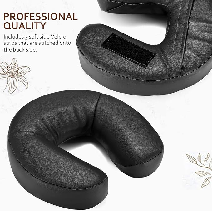 Noverlife Massage Face Cradle Cushion, Professional Massage Table Universal Face Head Neck Rest Pad, Soft Memory Foam Crescent Massage Chair Pillow for Massage Spa Therapy Beauty Treatment Sleep