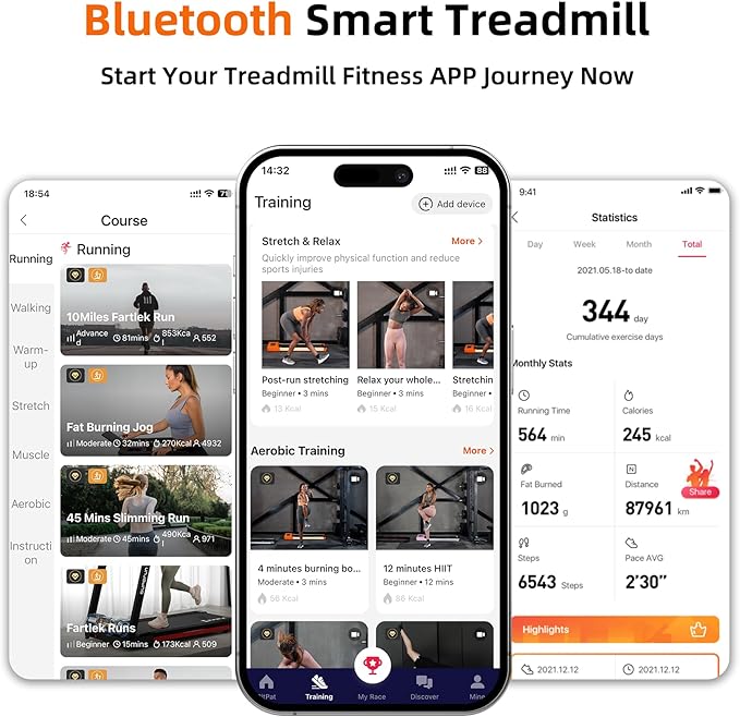 SupeRun Walking Pad, Under Desk Treadmill, 3 in 1 Portable Treadmill with Remote Control LED Display, 2.5 HP Quiet Walking Jogging Machine for Office Home Use, 300 Lbs Capacity