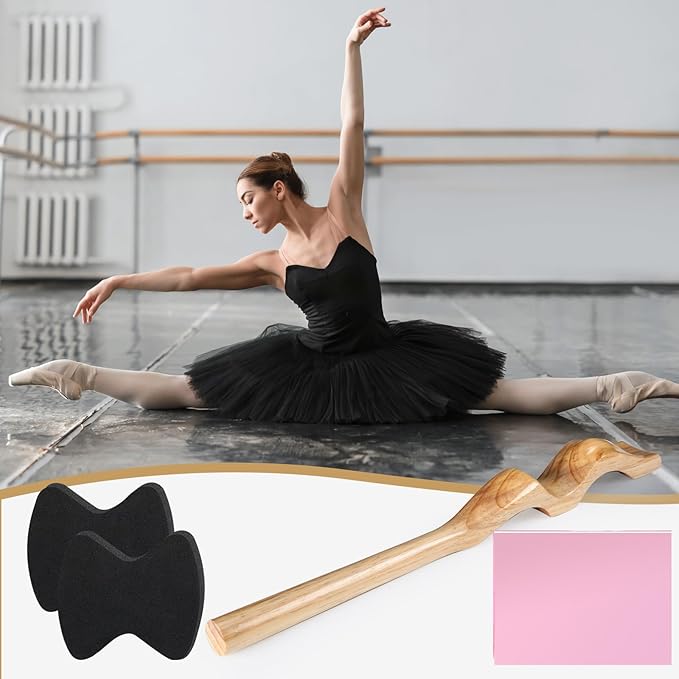 Ballet Foot Stretcher Set Dance Stretching Equipment Pine Dance Feet Arch Enhancer with Elastic Stretch Band 2 Pads Leg Strap Carry Bag for Dancers Gymnastics Yoga Flexibility Workout
