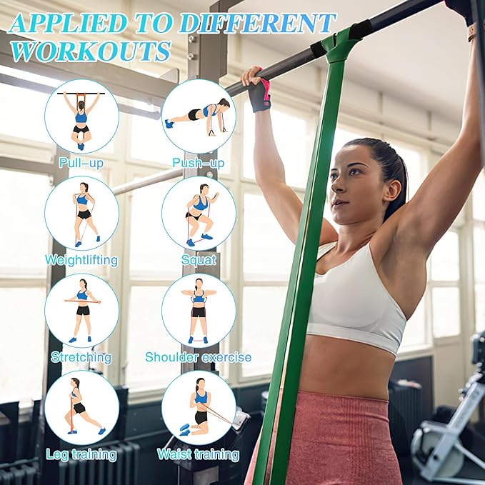 Resistance Bands Set, Pull Up Assistance Bands Pull Up Bands Exercise Bands for Men Women, Workout Bands for Working Out, Muscle Strength Training, Body Stretching
