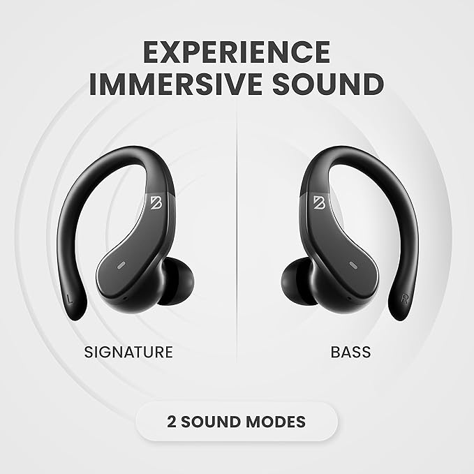Back Bay Audio - Runner's Wireless Earbuds Bluetooth Headphones for Sports, Hook Over The Ear Buds, Deep Bass, Wrap Around Earphones with Earhooks for Running, Workout Wireless Headphones for The Gym