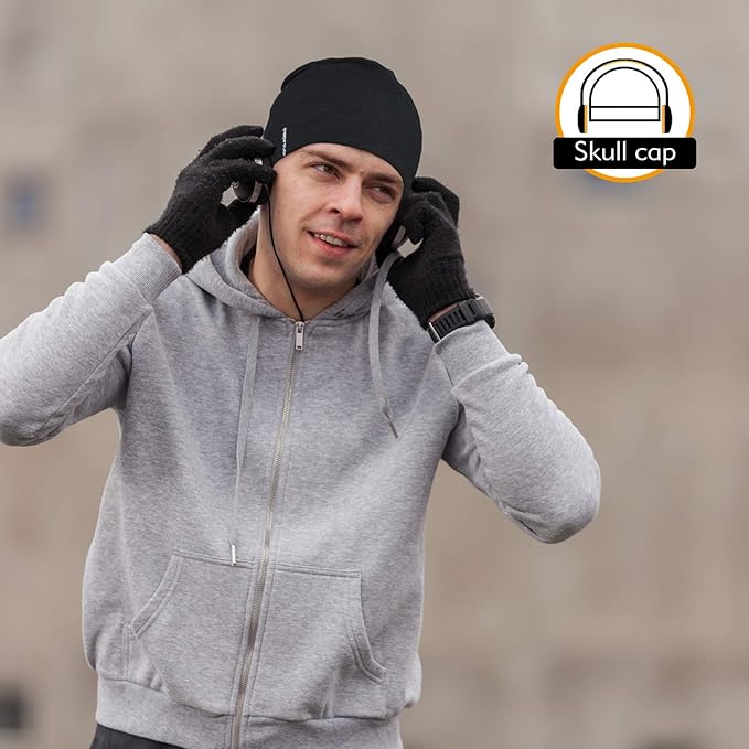 9" Multifunctional Lightweight Beanies Hats Snug Fitting, Running Skull Cap Helmet Liner Sleep Caps