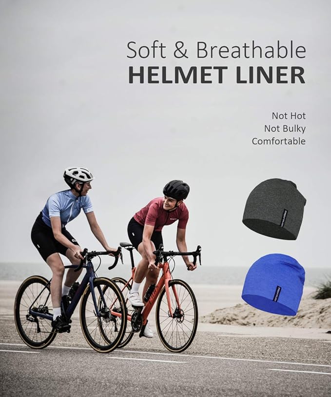 9" Multifunctional Lightweight Beanies Hats Snug Fitting, Running Skull Cap Helmet Liner Sleep Caps