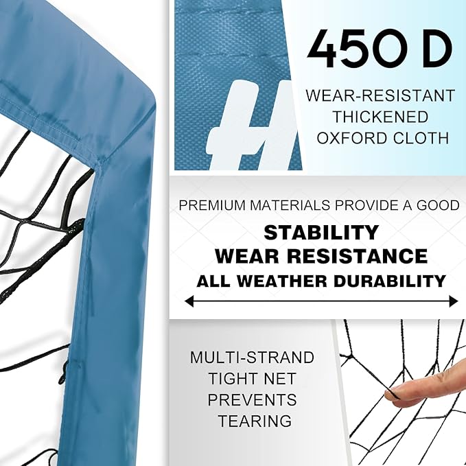 Kids Soccer Goal for Backyard, 6x4 9x5 FT Portable Soccer Nets Pop Up with Ball, Agility Ladder, Cones, Target & Carry Bag for Toddler Youth Outdoor Indoor Training Practice Sports Games Play