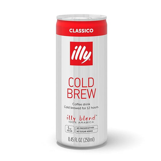 illy Ready To Drink Coffee, CLASSICO Cold Brew, 8.5 Ounce