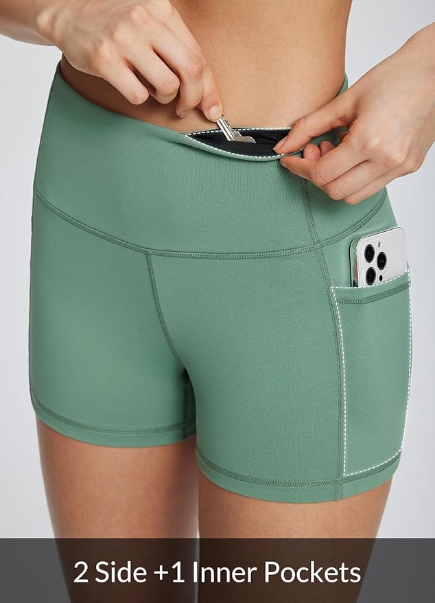 baleaf Women's 8"/ 5"/ 3" Biker Shorts High Waist Yoga Workout Gym Running Volleyball Spandex Shorts with Pockets