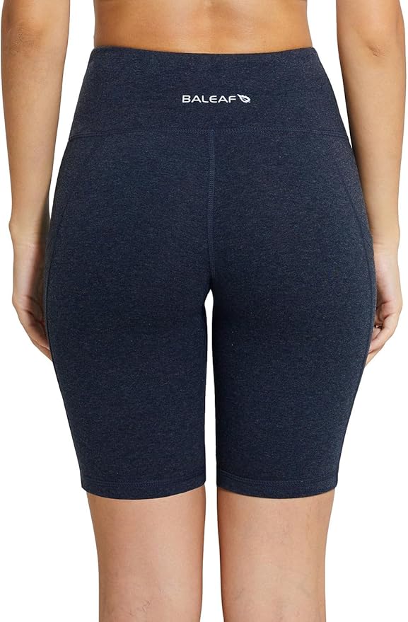 baleaf Women's 8"/ 5"/ 3" Biker Shorts High Waist Yoga Workout Gym Running Volleyball Spandex Shorts with Pockets