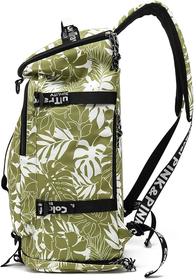 Kalesi Gym Duffle Bag Backpack 4-Way Waterproof with Shoes Compartment for travel Sport Hiking laptop (olive-green)