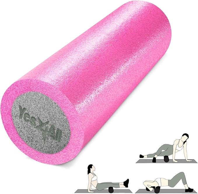 Yes4All High-Density EPP Round Back Roller Foam, Exercise Foam Roller for Yoga, Pilates & Stretching - 12, 18, 24, 36 inch