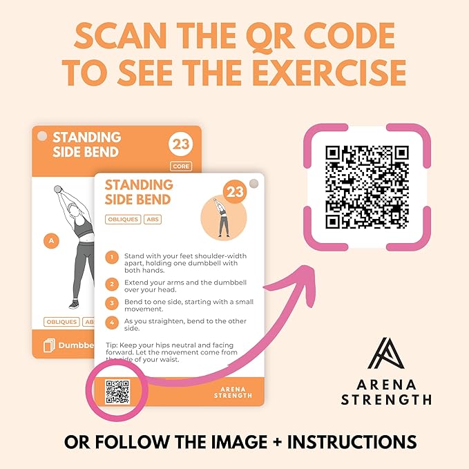 Arena Strength Workout Cards - Instructional Fitness Deck for Booty Band Workouts, Beginner Fitness Guide for Resistance Band Training Exercises at Home. Includes Workout Routines.