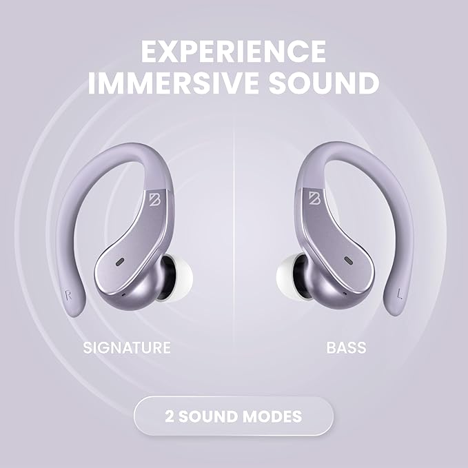 Back Bay Audio - Runner's Wireless Earbuds Bluetooth Headphones for Sports, Hook Over The Ear Buds, Deep Bass, Wrap Around Earphones with Earhooks for Running, Workout Wireless Headphones for The Gym