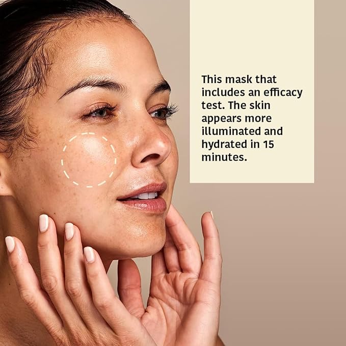 IROHA NATURE Brightening & Hydrating Face Mask with Pure Vitamin C and Hyaluronic Acid (Pack of 15) | Illuminates & Hydrates | Instant Results in 15 Minutes | 100% Biodegradable