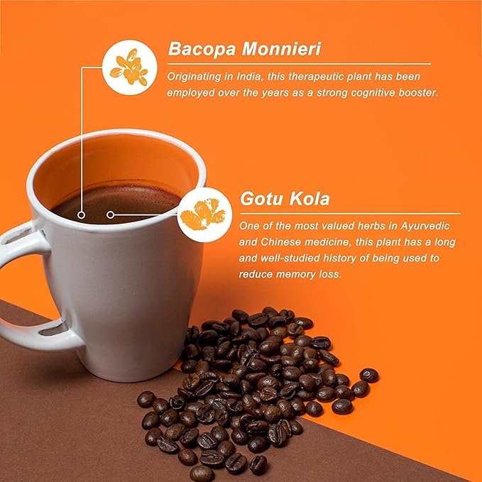 Javita Energy + Focus Instant Coffee Packets, 100% South American Arabica & Robusta Blend, plus Herbs for Clarity, Energy, & Focus, Keto, Dieters Drink, 3 boxes of 24 (4.2g) sticks