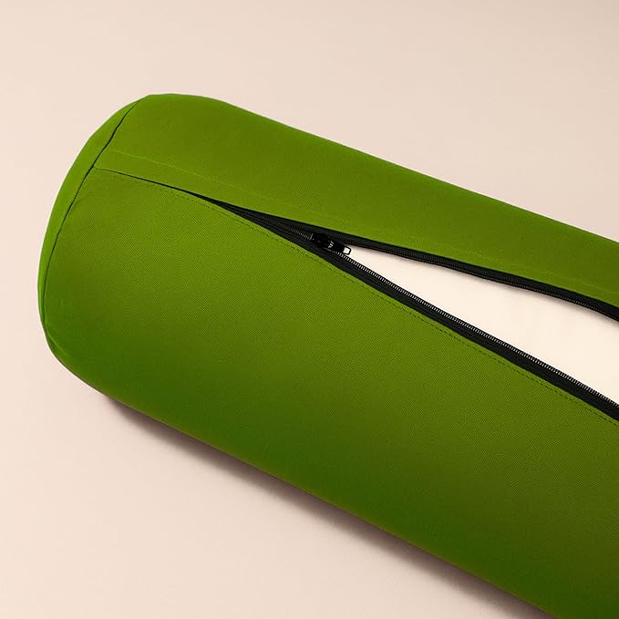 Yogikuti Iyengar Yoga Bolster for Restorative Yoga and Meditation – Lightweight Cotton Support Pillow with Handle for Easy Carry, Versatile for Pose Modification, Balance, Back Relief, and Relaxation