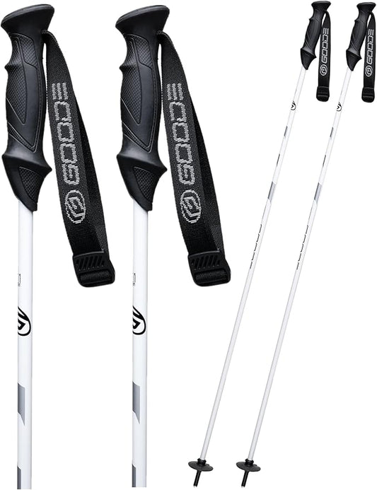 GOODE G-Max Summit Ski Poles – Lightweight & Durable Carbon Composite Downhill Ski Poles for Men & Women – Ergonomic Grip & Shock Absorbing Design – Pair
