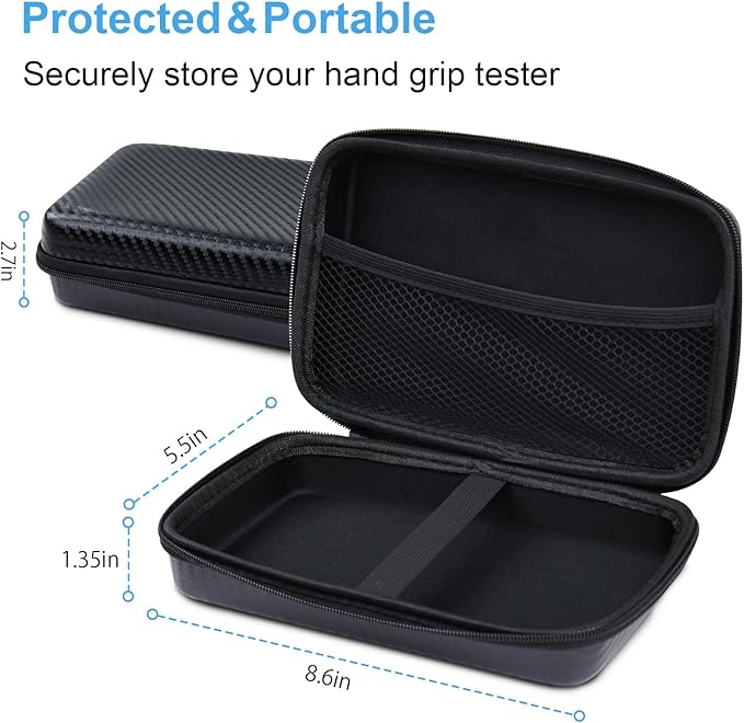 Handeful Grip Strength Tester Trainer - Dynamometer Handgrip Measurer Meter, Handheld Strengthener Exerciser for Sports, School, and Home Use (198Lbs / 90Kgs)