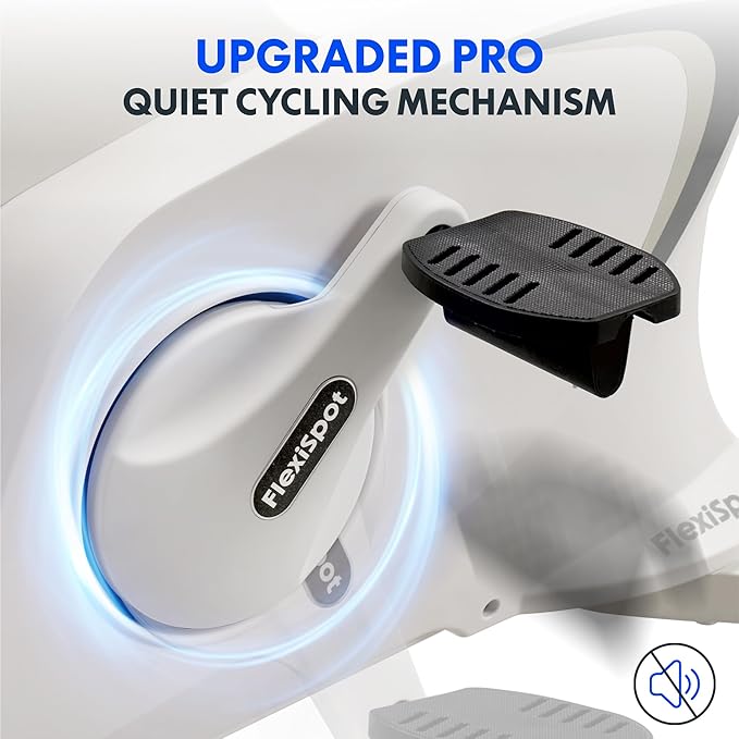 FLEXISPOT Exercise Bike with 2D Desktop, Space Saving Under Desk Bike with Removable Desk, Stationary Bikes Indoor Bikes with 300LBS Heavy Duty 8-Level Resistance Flywheel Optional LCD, V9PRO/V9MAX