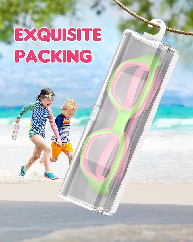 Kids Swim Goggles,Swimming Goggles for Kids 6-14, Anti-Fog UV Protection Pool Glasses for Boys Girls