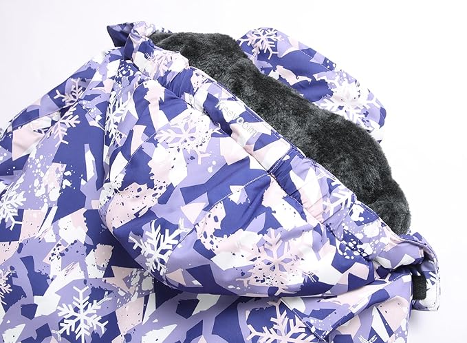 Keevoom Girl's Ski Jacket Winter Warm Thick Snow Coat Windproof Kids Outdoor Hooded Jackets