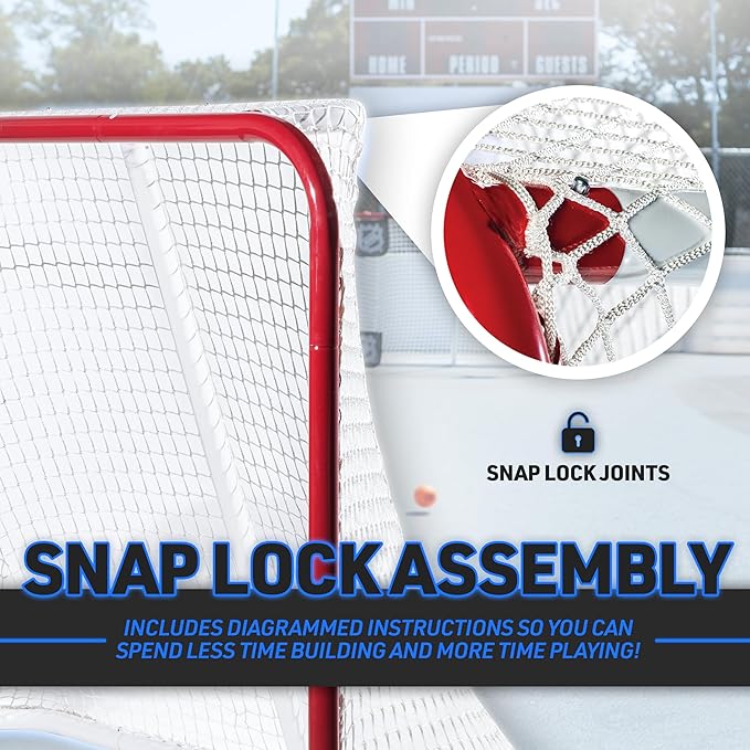 Franklin Sports Street Hockey Goal - Official Regulation Steel Hockey Net - Street Hockey Goal Set