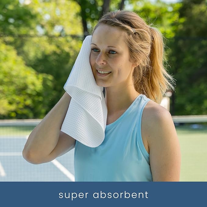 S&T INC. Microfiber Gym Towels, Yoga Towel for Home and Gym Bag, 16 Inch x 27 Inch, 6 Pack