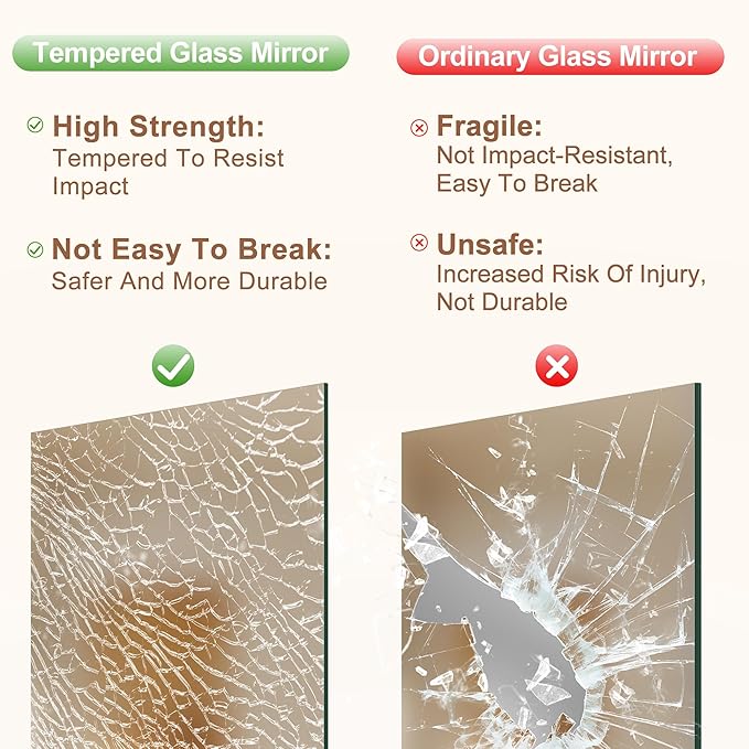 Hasipu Home Gym Mirror 63" L x 28" W - 2PCS Large Full Body Mirror for Yoga, Wall-Mounted Mirrors for Fitness, Garage, Dance Studio, 0.16in Tempered Glass Frameless