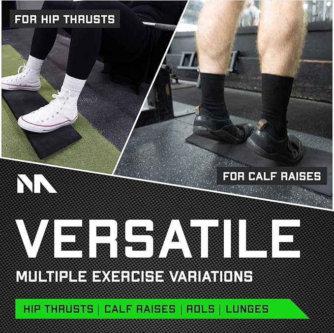 Squat Wedge Block - Slant Board For Squats, Heel Elevated Squatting Foam Platform For Weight Lifting, Home Gym Leg Workout Wedges & Calf Exercise Equipment for Fitness Workouts