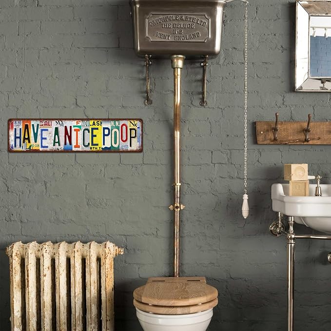 Vintage Have a Nice Poop Wall Decor Bathroom Street Signs Metal Tin Signs 16 x 4 Inches