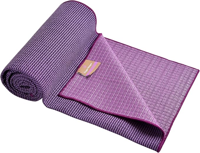 Hugger Mugger Yoga Towel - Ultraviolet - Soft, Absorbent, Fast Drying, Non-Slip Backing, use by iteself or Over a Yoga mat, hot Yoga, Helps with Slippery Hands and feet