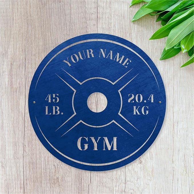 Personalized Home Gym LED Tin Metal Sign Multiple Sizes, Weight Lifting Exercise Workout Room Training Fitness Center Motivational Inspirational Quotes Decor Wall Art Hanging Accessories (07 LED)