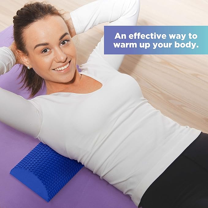 Bean Products High-Density EVA Foam Rollers | Deep Tissue Massager | Myofascial Release Textured Bumps | 36” Half Roller | Made in The USA