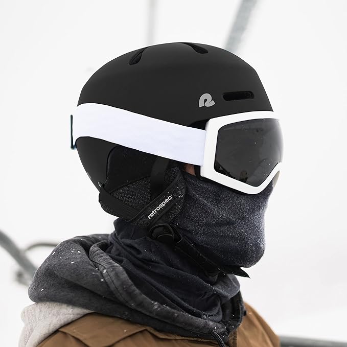 Retrospec Comstock Ski Helmet - Snowboard Helmet for Adults & Youth - Adjustable Fit Snow Helmet with Protective Shell and Breathable Vents for Men, Women, Boys & Girls