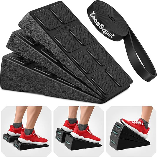 Squat Wedge - Squat Wedge Block 520 LBS Weight Capacity - Slant Board for Calf Stretching - Calf Stretcher Slant Board - yoga blocks
