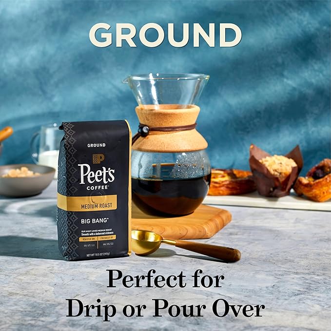 Peet's Coffee, Big Bang - Medium Roast Ground Coffee - 10.5 Ounce Bag