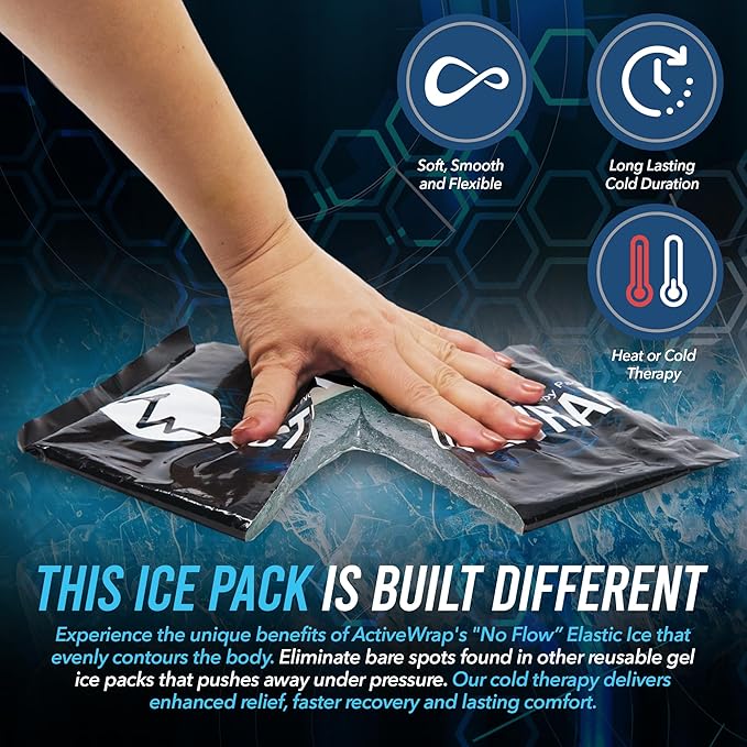 ActiveWrap Shoulder Ice Pack Wrap, with 2 Reusable Gel Packs for Shoulder Pain Relief, Rotator Cuff Cold Therapy, Adjustable Compression Straps, Post-Surgery Must-Have, Large/X-Large