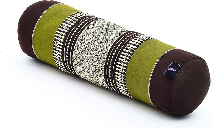 Leewadee Small Yoga Bolster – Shape-Retaining Cervical Neck Roll, Tube Pillow for Comfortable Reading, Kapok Filling, 22 x 6 x 6 inches