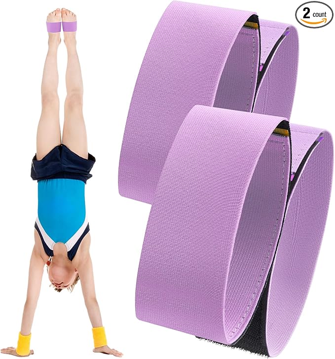 Shappy 2 Pairs Gymnastics Sticky Toes Tumbling Equipment, Cheer Coach Essentials, Back Handspring Helper for Stunt Coach, Athlete Adjustable Bands, Help Training Back Flip Tuck