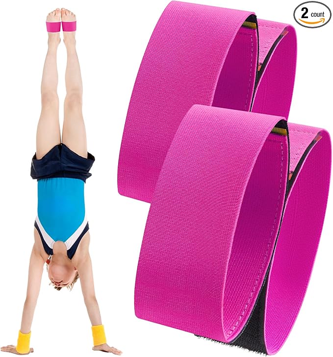 Shappy 2 Pairs Gymnastics Sticky Toes Tumbling Equipment, Cheer Coach Essentials, Back Handspring Helper for Stunt Coach, Athlete Adjustable Bands, Help Training Back Flip Tuck