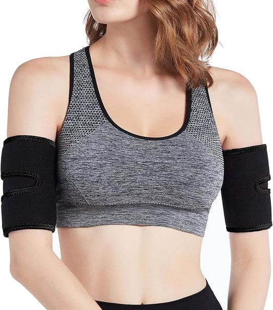 Bakerdani Hot Sweat Neoprene Compression Arm Sauna Sleeves Slimmer Bands Wraps Arm Trimmers for Men & Women (a Pair)