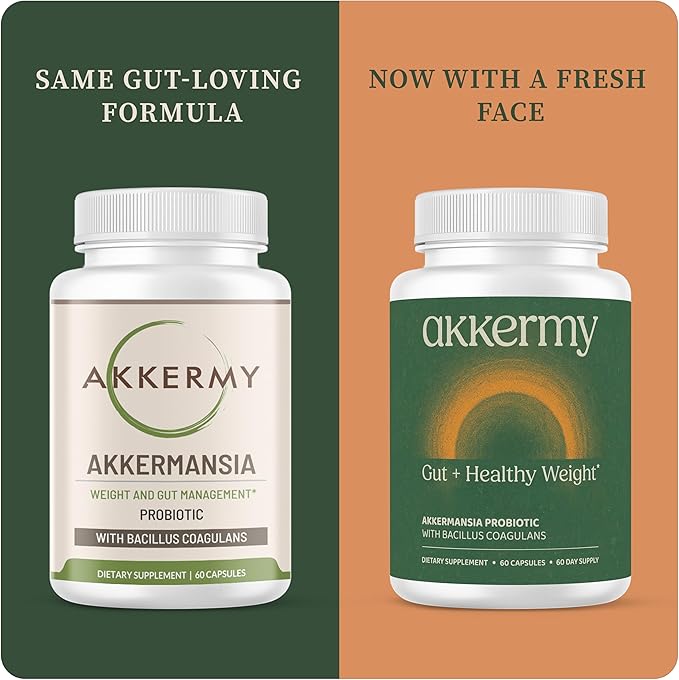 Akkermansia Probiotic for Appetite & Craving Control | Increases GLP-1 & Boosts Healthy Weight | 60 Day Supply | Made in USA | Bacillus Coagulans, B2, D3 & Chromium | SIBO Friendly, Vegan, Gluten Free