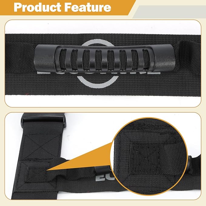 Carrying Strap with Handle, Handheld Belt for Safely Moving and Lifting Heavy Boxes, Adjustable Belt, H-Shaped Style Carry Straps, Suitable for Cylinder, Camping Mat(61 inch)