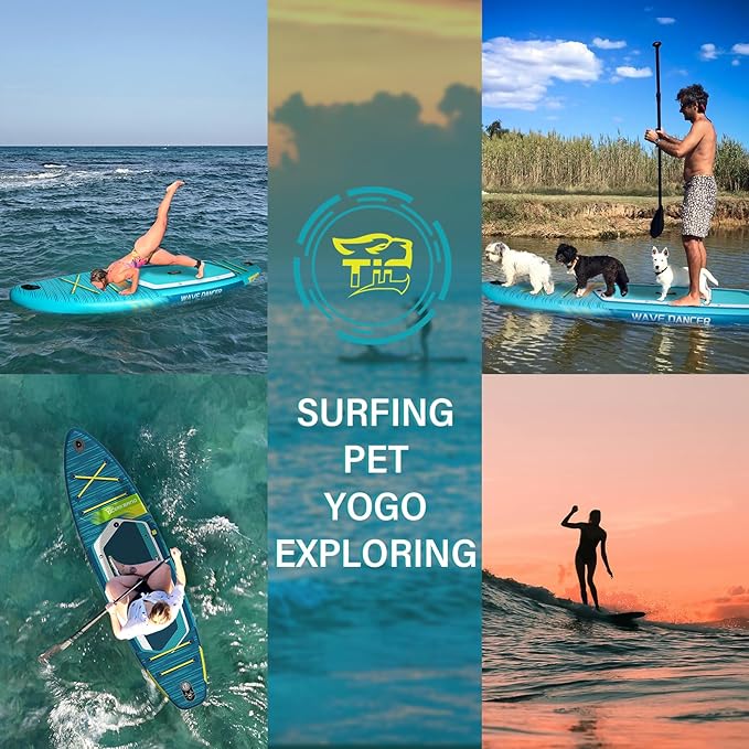 11'6"/11'/10' Inflatable Paddle Board with Complete Accessories, Versatile Premium Paddle Boards for Adults/Youth, Stand Up Paddle Board Polar/Wave/Sunny Wave Collection