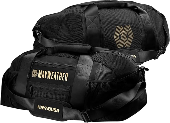 Hayabusa Mayweather Mesh Gym Bag - Black/Gold, 70L