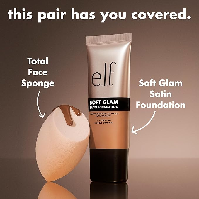 e.l.f. Soft Glam Foundation, Medium Coverage, Long-Lasting & Buildable Foundation For A Smooth, Satin Finish, Vegan & Cruelty-Free, 65 Rich Neutral