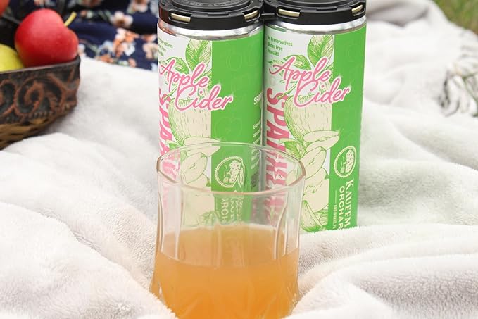 Kauffman Orchards Sparkling Apple Cider, 12 oz. Can (Pack of 24)