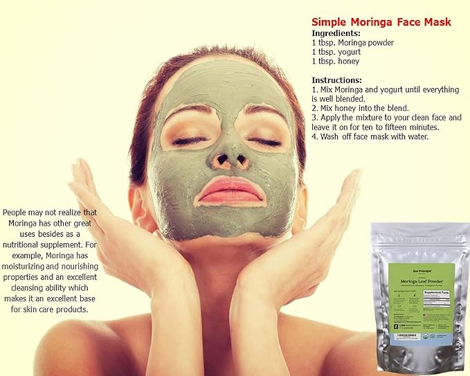 Zen Principle 2-Pack Premium Organic Moringa Oleifera Leaf Powder. USDA Certified Organic.