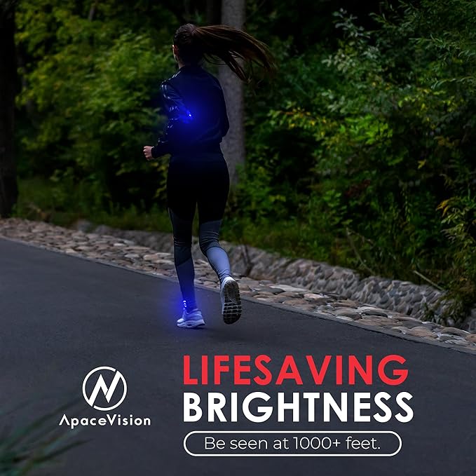 LED Safety Light (2 Pack) - Clip On Strobe/Running Lights for Runners, Dog, Bike, Walking, Boat, Kayak, Stroller and More - High Visibility Accessories for Your Reflective Gear, Bicycle